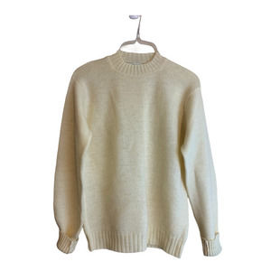 Vintage 50s 60s Majestic Sweater Cream 100% Wool